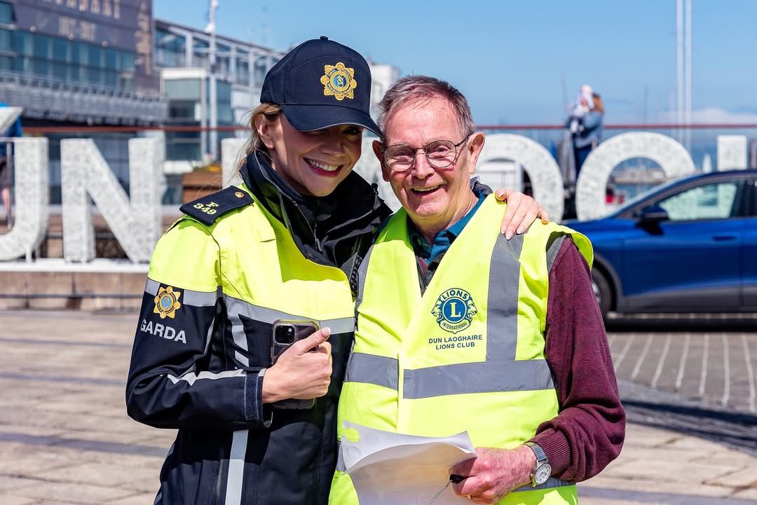 Lions Club member in photo with local police